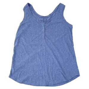 Columbia Tank Top Large Women Cotton Blend Blue Sleeveless Outdoor Shirt